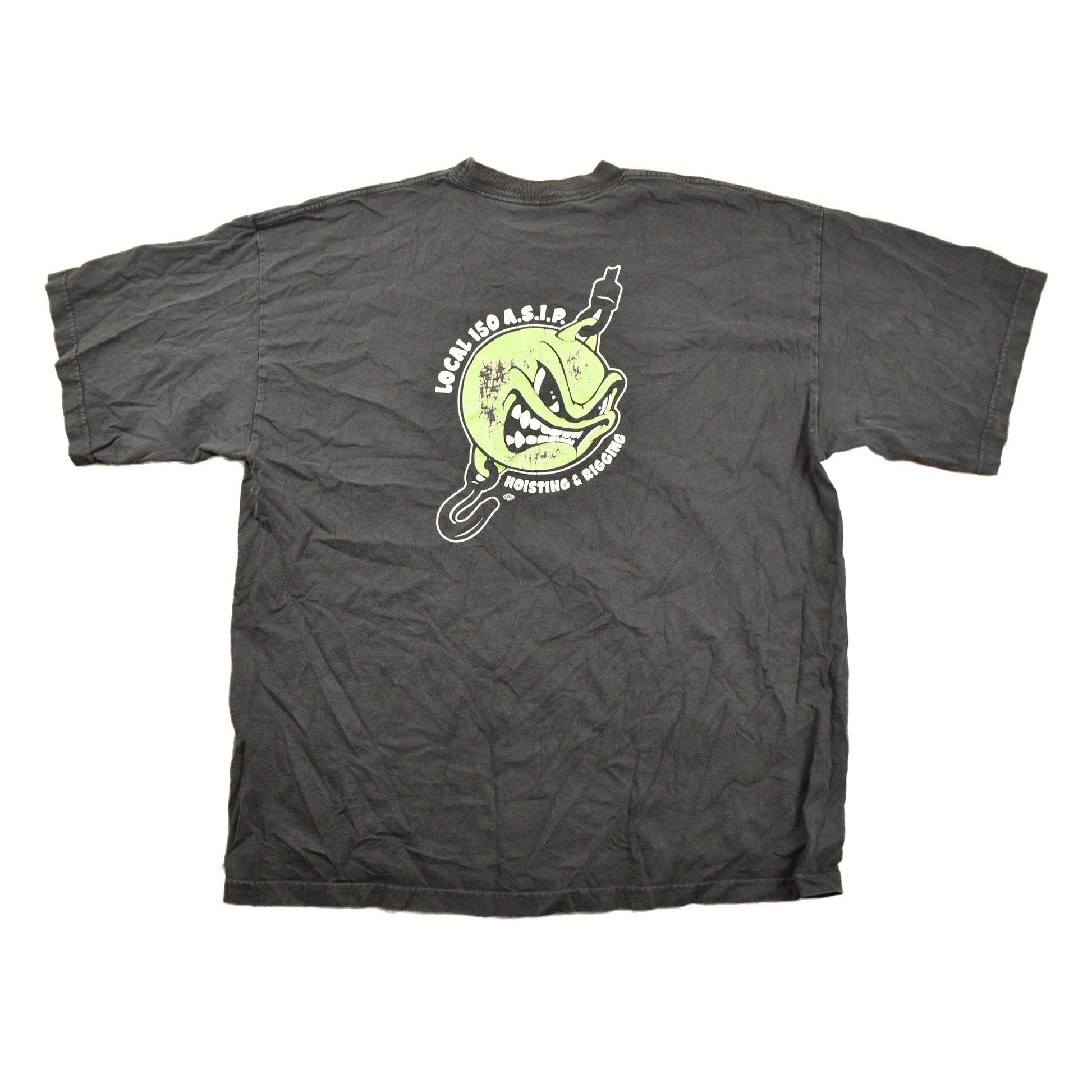 Proper Vintage Clothing > Gender Neutral Adult Clothing > Tops & Tees > T Shirts Vintage 1990s ASIP Local 150 Hoisting & Rigging Graphic T Shirt / Vintage T Shirt / Streetwear / Graphic Tee / Made In USA