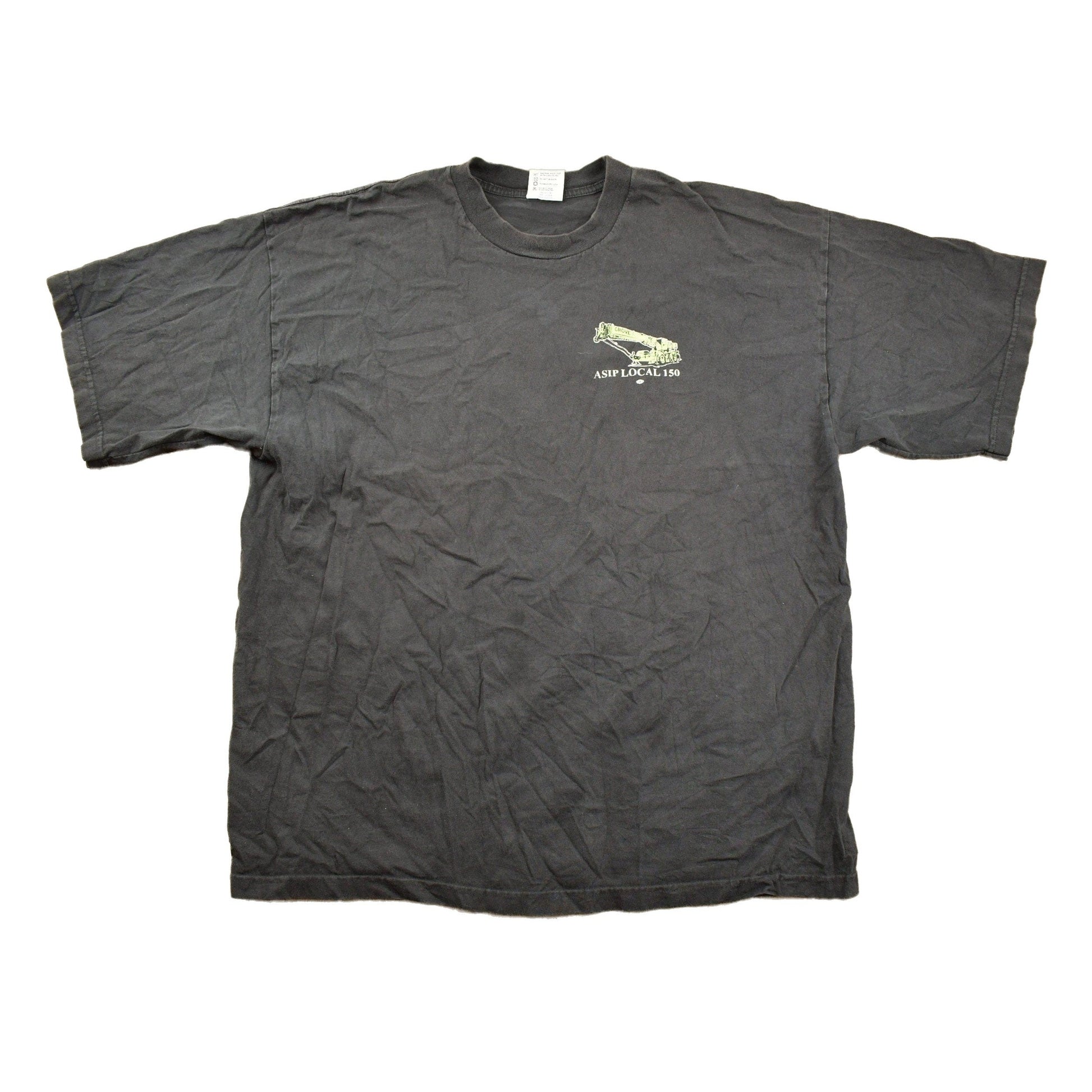 Proper Vintage Clothing > Gender Neutral Adult Clothing > Tops & Tees > T Shirts Vintage 1990s ASIP Local 150 Hoisting & Rigging Graphic T Shirt / Vintage T Shirt / Streetwear / Graphic Tee / Made In USA