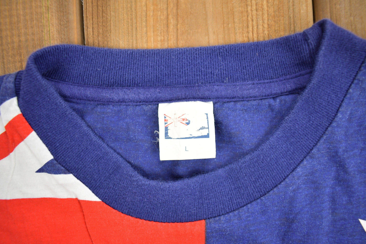 Proper Vintage Clothing > Gender Neutral Adult Clothing > Tops & Tees > T Shirts Vintage 1990s Australian Flag All Over Print Graphic T Shirt / Vintage T Shirt / Streetwear / Graphic Tee / Flag Shirt