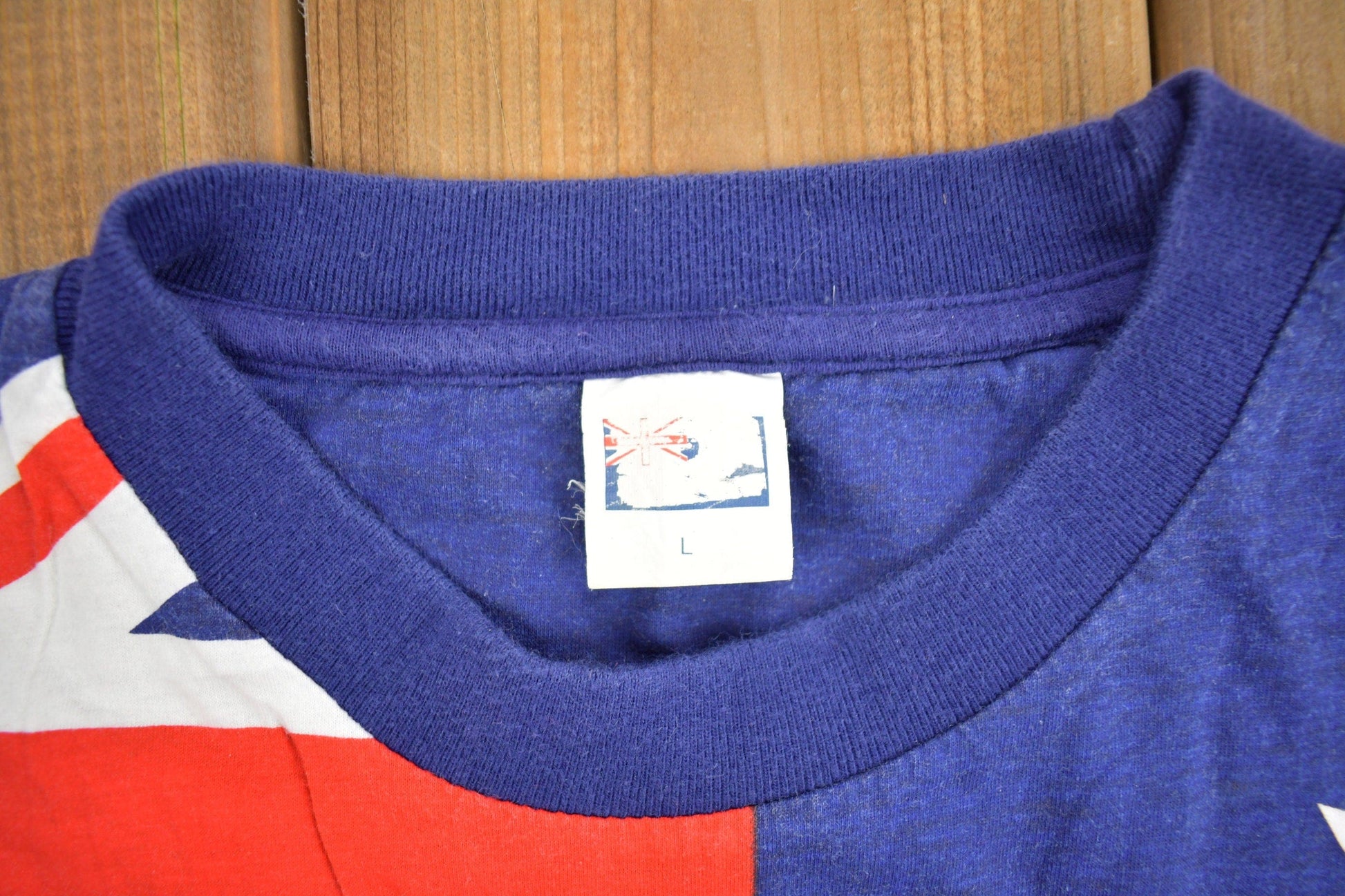 Proper Vintage Clothing > Gender Neutral Adult Clothing > Tops & Tees > T Shirts Vintage 1990s Australian Flag All Over Print Graphic T Shirt / Vintage T Shirt / Streetwear / Graphic Tee / Flag Shirt