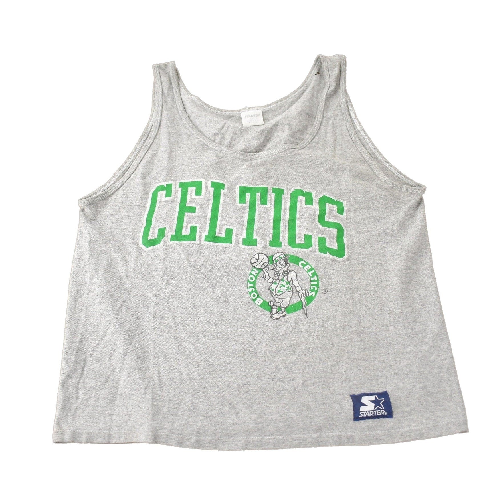 Proper Vintage Clothing > Gender Neutral Adult Clothing > Tops & Tees > T Shirts Vintage 1990s Boston Celtics NBA Basketball Starter Graphic Tank Top Made In USA