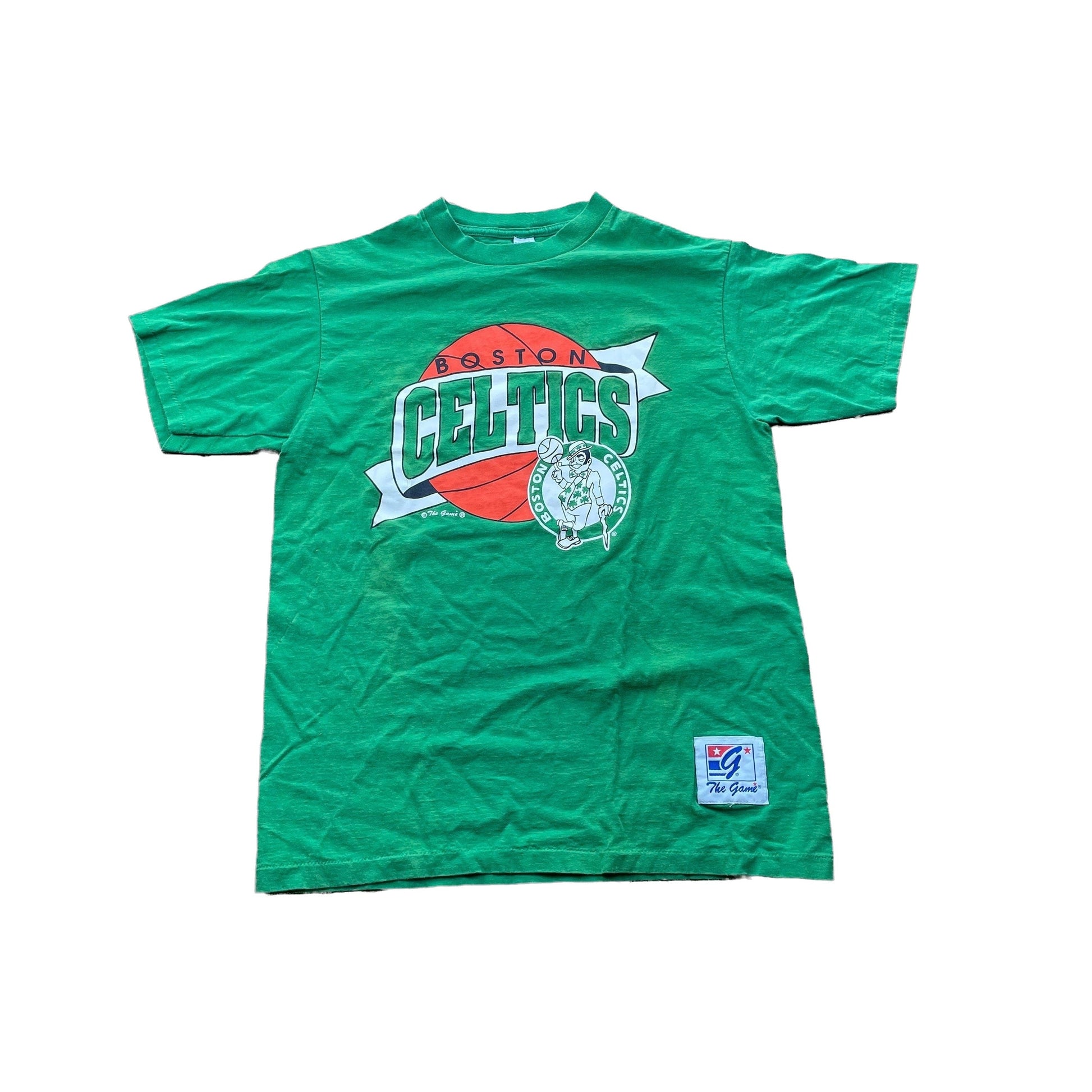 Proper Vintage Clothing > Gender Neutral Adult Clothing > Tops & Tees > T Shirts Vintage 1990s Boston Celtics The Game T-Shirt / Made In USA / Single Stitch / NBA / 90s Streetwear / Athleisure / Sportswear