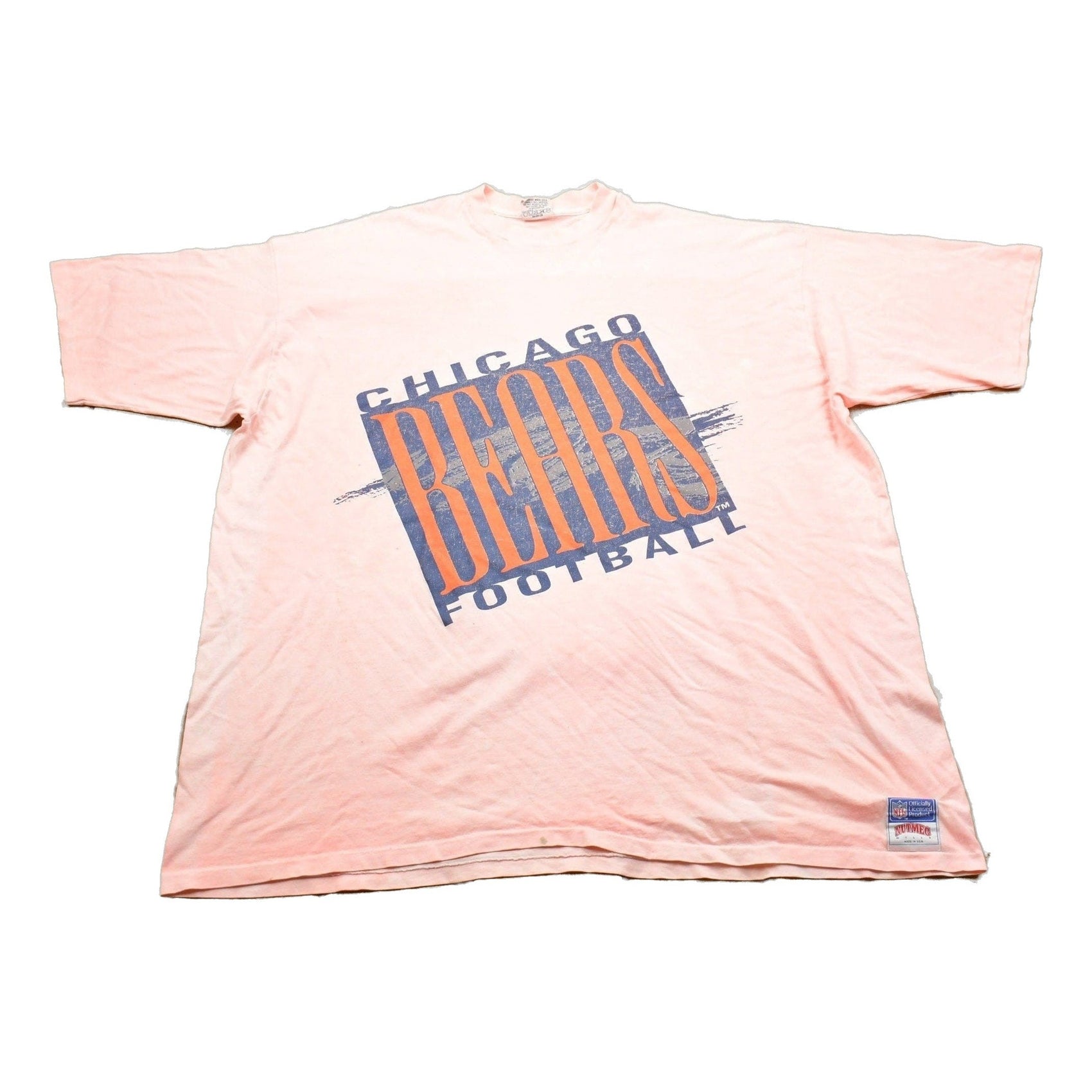 Proper Vintage Clothing > Gender Neutral Adult Clothing > Tops & Tees > T Shirts Vintage 1990s Chicago Bears NFL Graphic T-Shirt / Made In USA / Single Stitch / NFL / 90s Streetwear / Sportswear / Nutmeg Shirt / 90s Bears