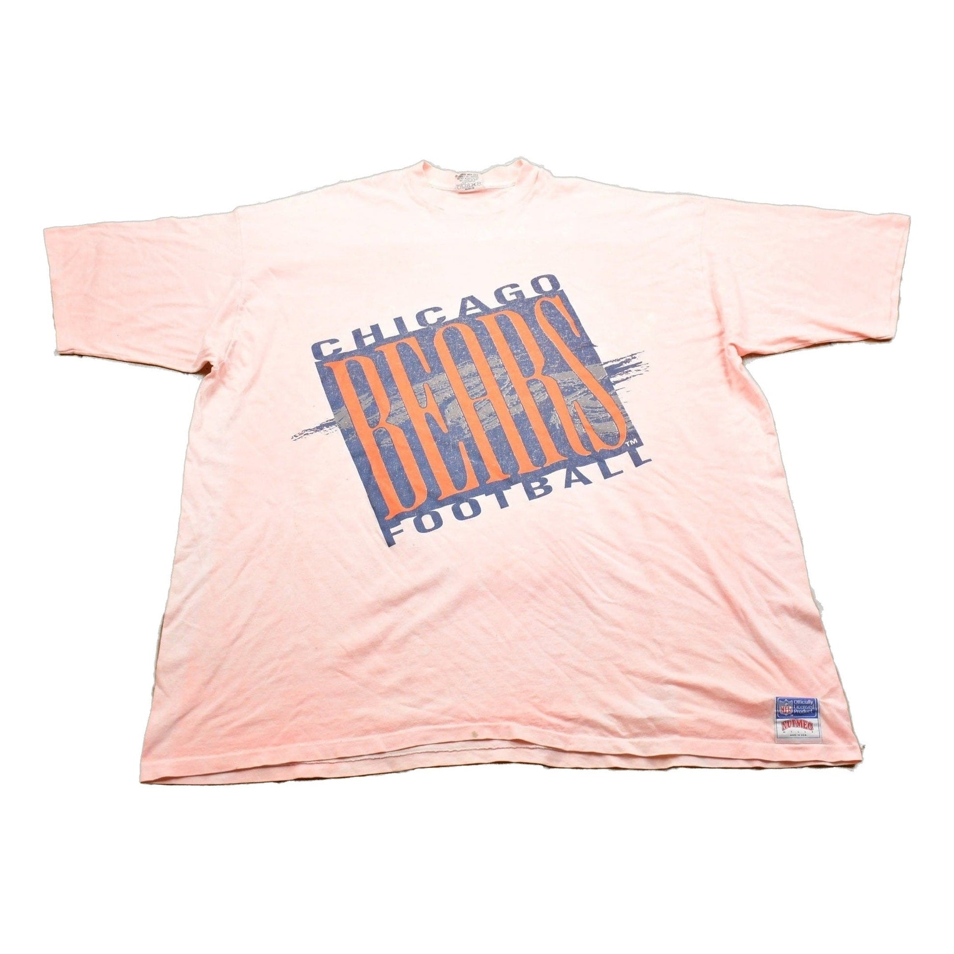 Proper Vintage Clothing > Gender Neutral Adult Clothing > Tops & Tees > T Shirts Vintage 1990s Chicago Bears NFL Graphic T-Shirt / Made In USA / Single Stitch / NFL / 90s Streetwear / Sportswear / Nutmeg Shirt / 90s Bears