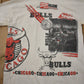 Proper Vintage Clothing > Gender Neutral Adult Clothing > Tops & Tees > T Shirts Vintage 1990s Chicago Bulls NBA Aerial Assault Graphic T-Shirt / Made In USA / Single Stitch / 90s Streetwear / Salem Sportswear