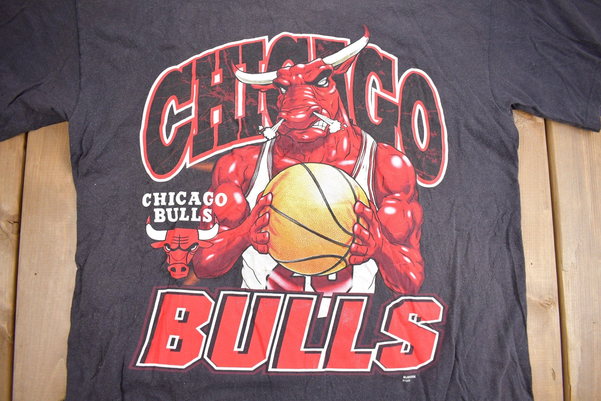 Proper Vintage Clothing > Gender Neutral Adult Clothing > Tops & Tees > T Shirts Vintage 1990s Chicago Bulls NBA Graphic T-Shirt / Sportswear / Vintage Bulls Tee / Single Stitch / Made In USA