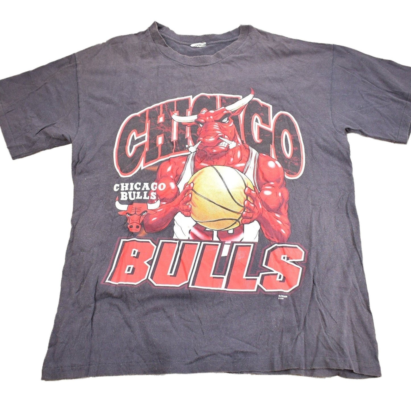 Proper Vintage Clothing > Gender Neutral Adult Clothing > Tops & Tees > T Shirts Vintage 1990s Chicago Bulls NBA Graphic T-Shirt / Sportswear / Vintage Bulls Tee / Single Stitch / Made In USA