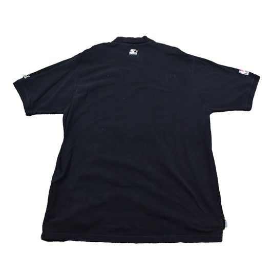 Proper Vintage Clothing > Gender Neutral Adult Clothing > Tops & Tees > T Shirts Vintage 1990s Chicago Bulls NBA Polo T-Shirt / NBA Basketball / 80s / 90s / Embroidered / Streetwear / Retro Style / Bulls Tee