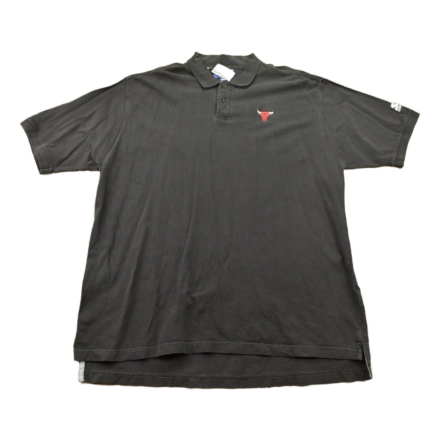 Proper Vintage Clothing > Gender Neutral Adult Clothing > Tops & Tees > T Shirts Vintage 1990s Chicago Bulls NBA Polo T-Shirt / NBA Basketball / 80s / 90s / Embroidered / Streetwear / Retro Style / Bulls Tee