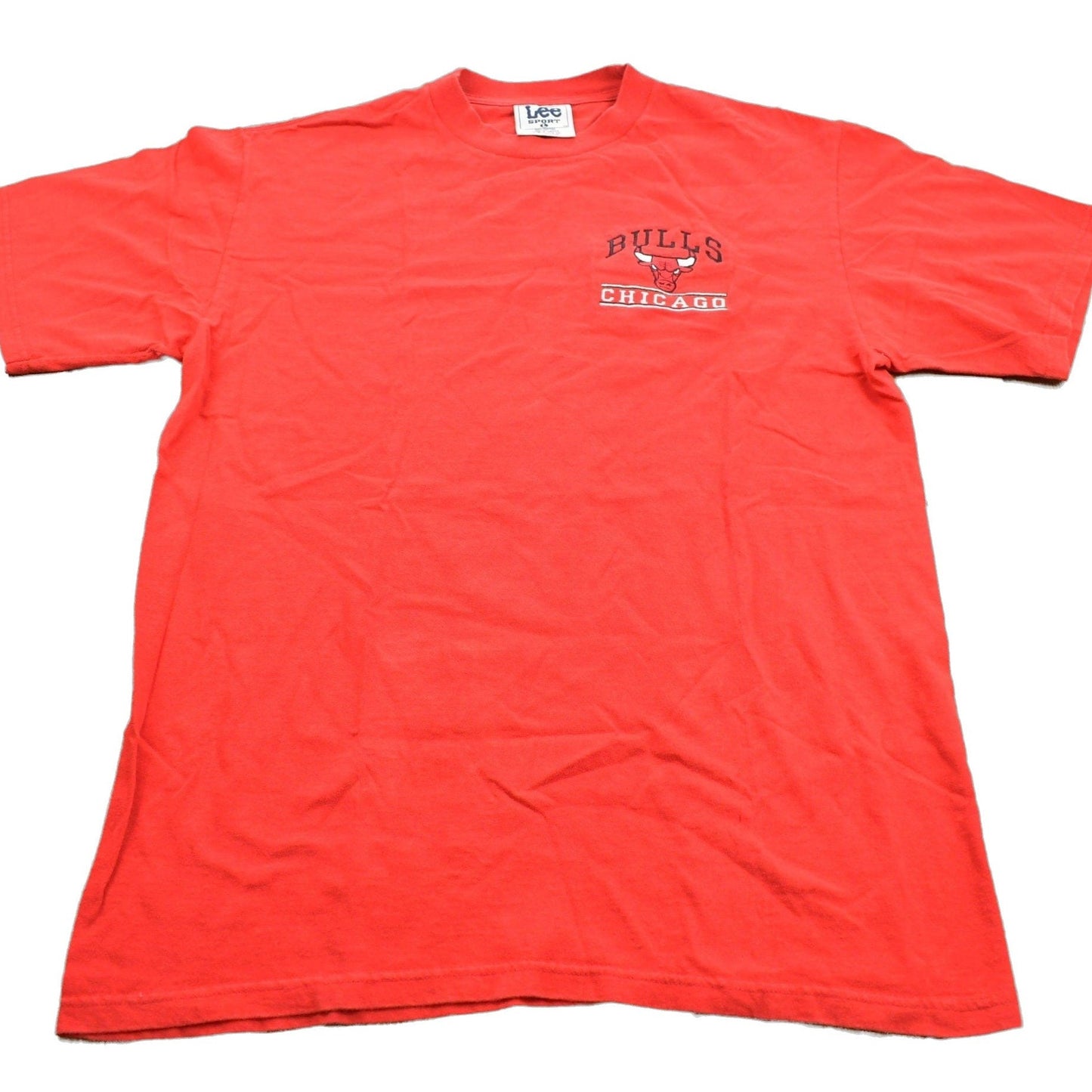 Proper Vintage Clothing > Gender Neutral Adult Clothing > Tops & Tees > T Shirts Vintage 1990s Chicago Bulls Small Logo Lee Graphic T-Shirt / Streetwear / Retro Style / Vintage NBA Gear / 90s Graphic Tee