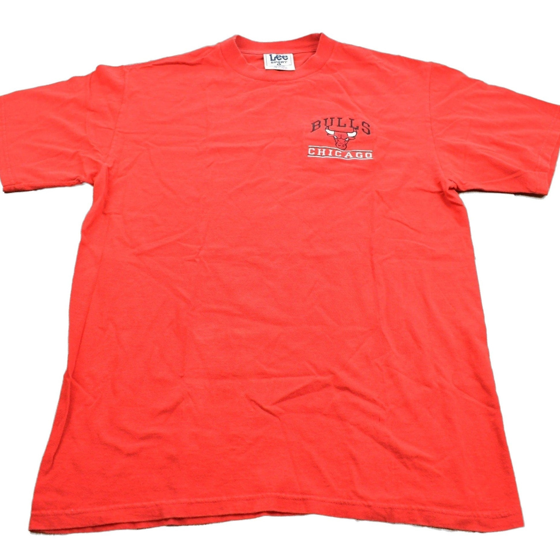 Proper Vintage Clothing > Gender Neutral Adult Clothing > Tops & Tees > T Shirts Vintage 1990s Chicago Bulls Small Logo Lee Graphic T-Shirt / Streetwear / Retro Style / Vintage NBA Gear / 90s Graphic Tee