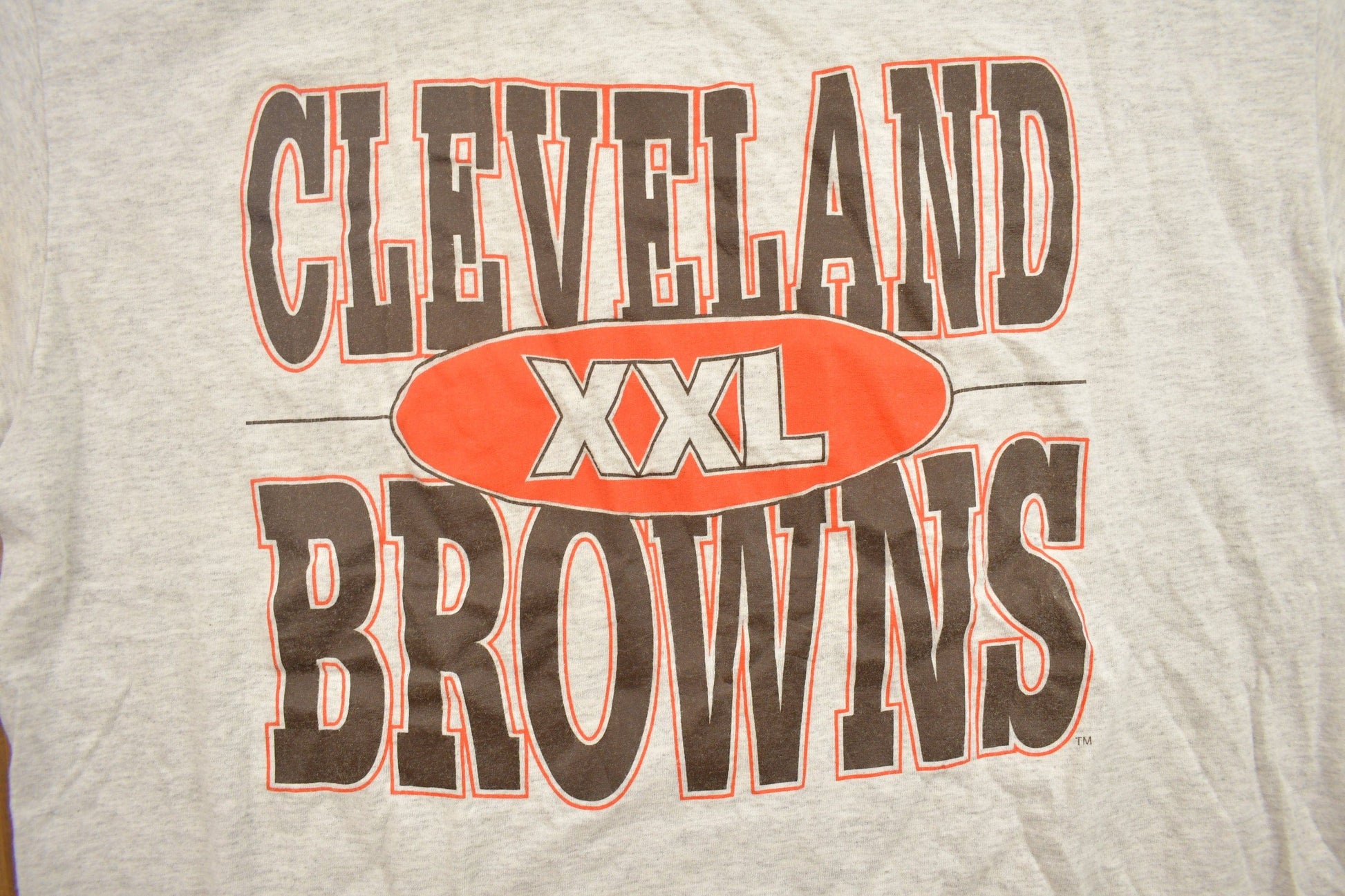 Proper Vintage Clothing > Gender Neutral Adult Clothing > Tops & Tees > T Shirts Vintage 1990s Cleveland Browns Champion NFL Graphic T-Shirt/ Made In USA / NFL / 90s Streetwear / Sportswear
