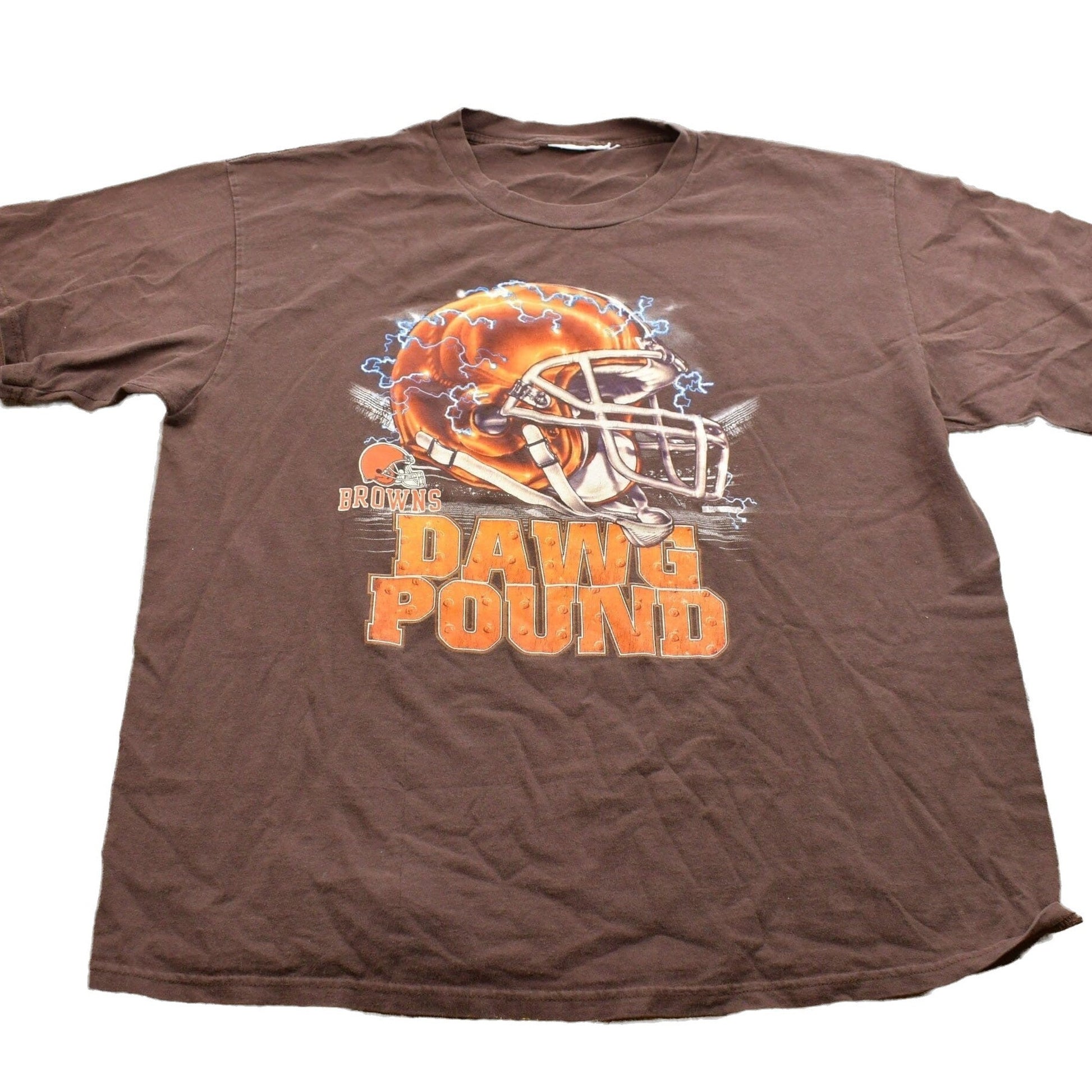 Proper Vintage Clothing > Gender Neutral Adult Clothing > Tops & Tees > T Shirts Vintage 1990s Cleveland Browns Dawg Pound NFL Graphic T-Shirt / Made In USA / Sports Vintage / NFL / 90s Streetwear / Sportswear