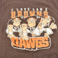 Proper Vintage Clothing > Gender Neutral Adult Clothing > Tops & Tees > T Shirts Vintage 1990s Cleveland Browns Dawgs NFL Graphic Youth Size T-Shirt / Made In USA / Single Stitch / NFL / Logo 7 / Sportswear