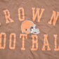 Proper Vintage Clothing > Gender Neutral Adult Clothing > Tops & Tees > T Shirts Vintage 1990s Cleveland Browns Football NFL Graphic T-Shirt / Graphic / 80s / 90s / Streetwear / Retro Style / NFL Graphic / CSA T-shirt