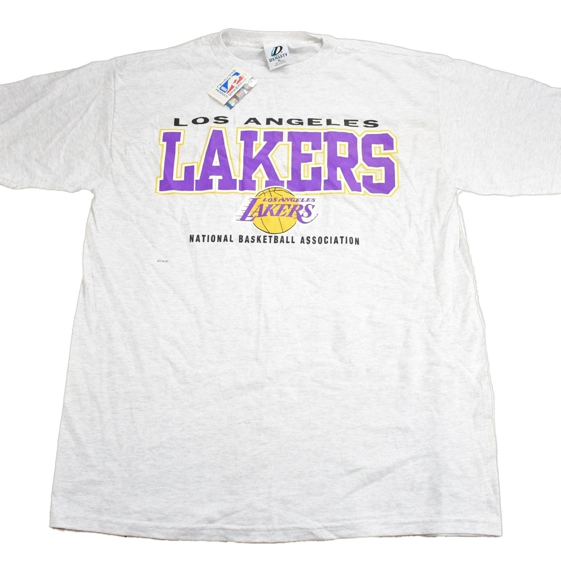Proper Vintage Clothing > Gender Neutral Adult Clothing > Tops & Tees > T Shirts Vintage 1990s Deadstock Los Angeles Lakers NBA Graphic T-Shirt / NBA Basketball / Vintage Lakers / Sportswear / NWT