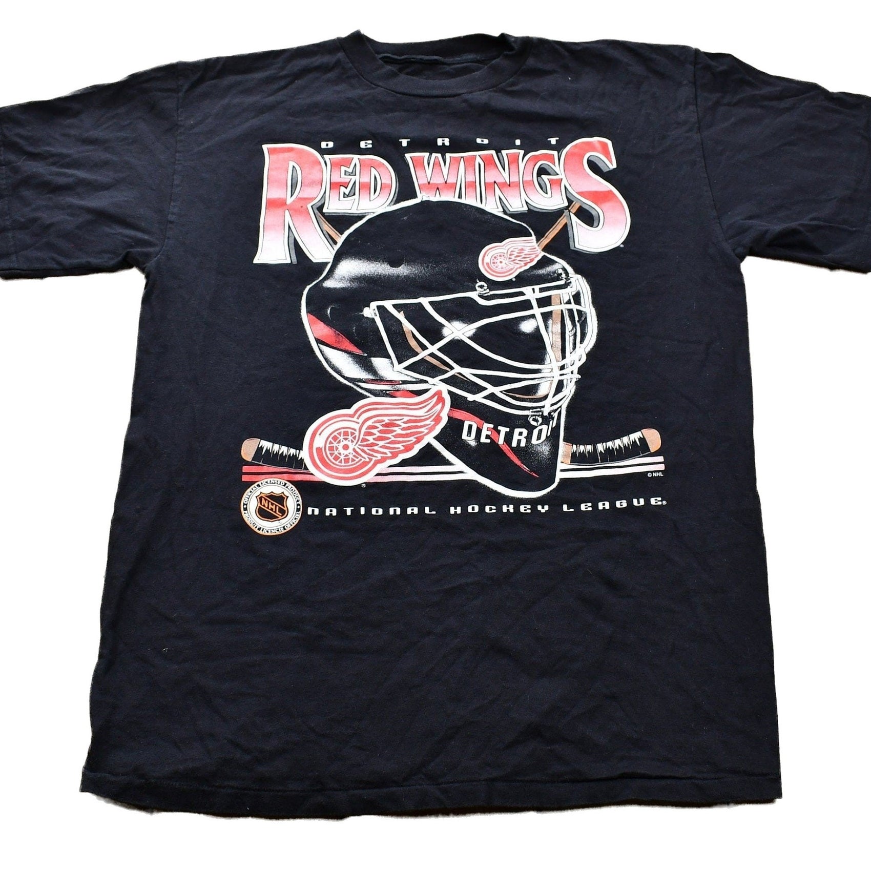 Proper Vintage Clothing > Gender Neutral Adult Clothing > Tops & Tees > T Shirts Vintage 1990s Detroit Red Wings T-Shirt / NHL / 90s Streetwear / Athleisure / Sportswear