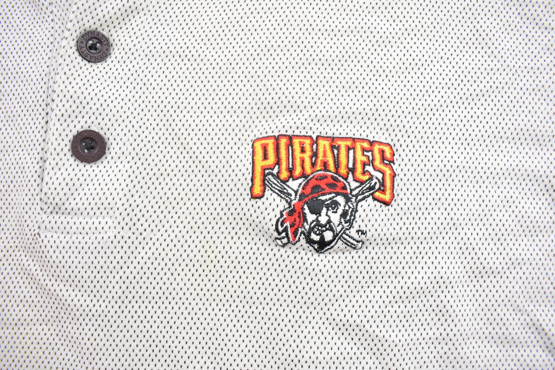 Proper Vintage Clothing > Gender Neutral Adult Clothing > Tops & Tees > T Shirts Vintage 1990s Dynasty MLB Pittsburgh Pirates Henley Shirt / Made In USA / MLB Baseball / 90s Streetwear / Sportswear