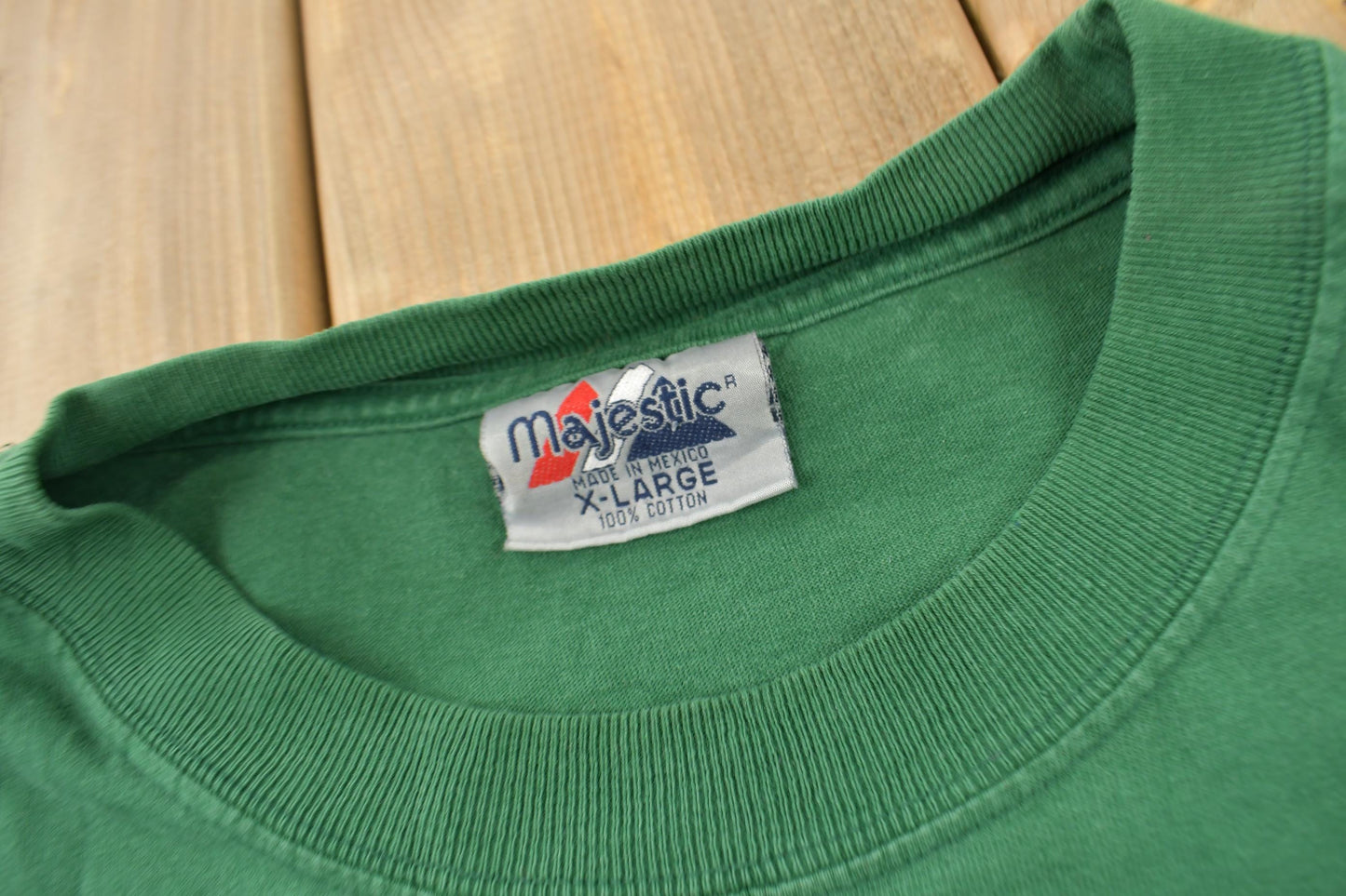 Proper Vintage Clothing > Gender Neutral Adult Clothing > Tops & Tees > T Shirts Vintage 1990s Minnesota Wild NHL Hockey Graphic T-Shirt / Size XL / Majestic