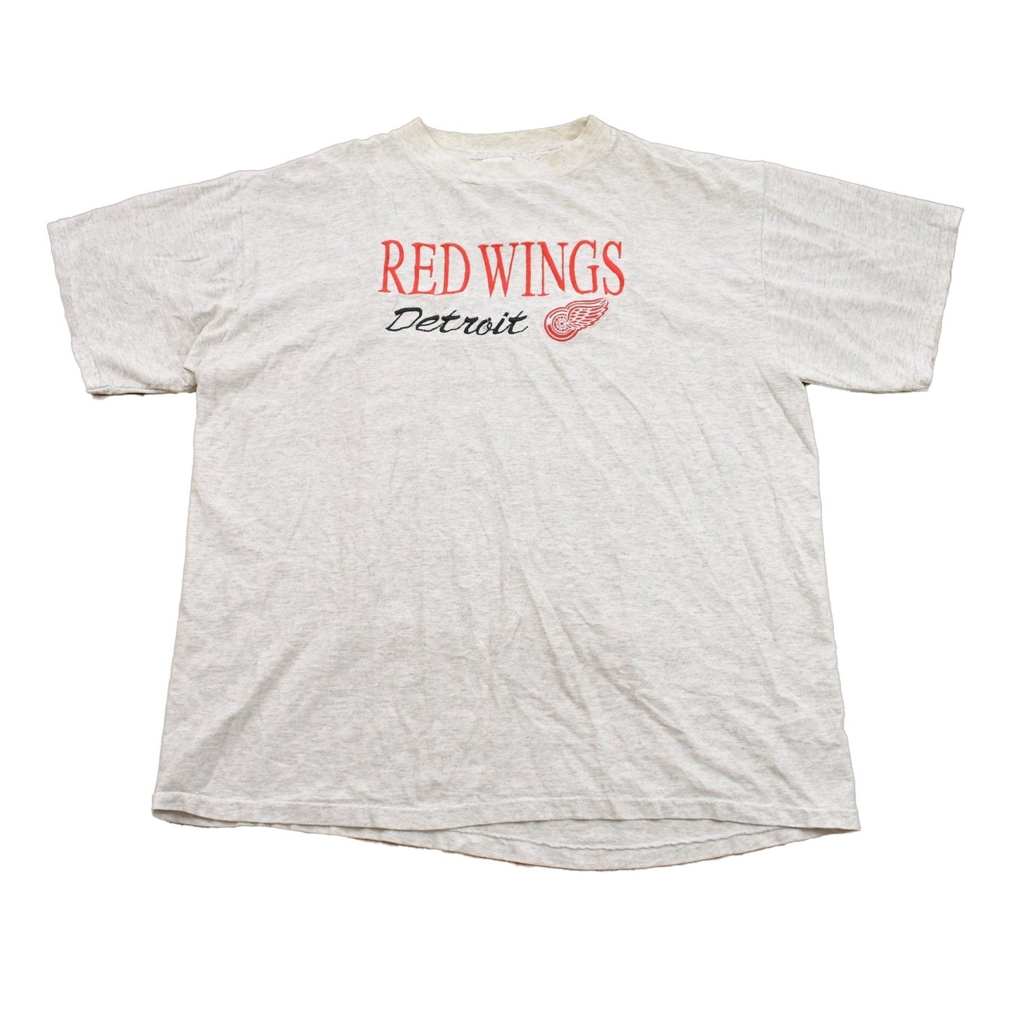 Proper Vintage Clothing > Gender Neutral Adult Clothing > Tops & Tees > T Shirts Vintage 1990s NHL Detroit Red Wings Embroidered T-Shirt / Made In USA / Single Stitch / NHL Hockey / 90s Streetwear / Sportswear