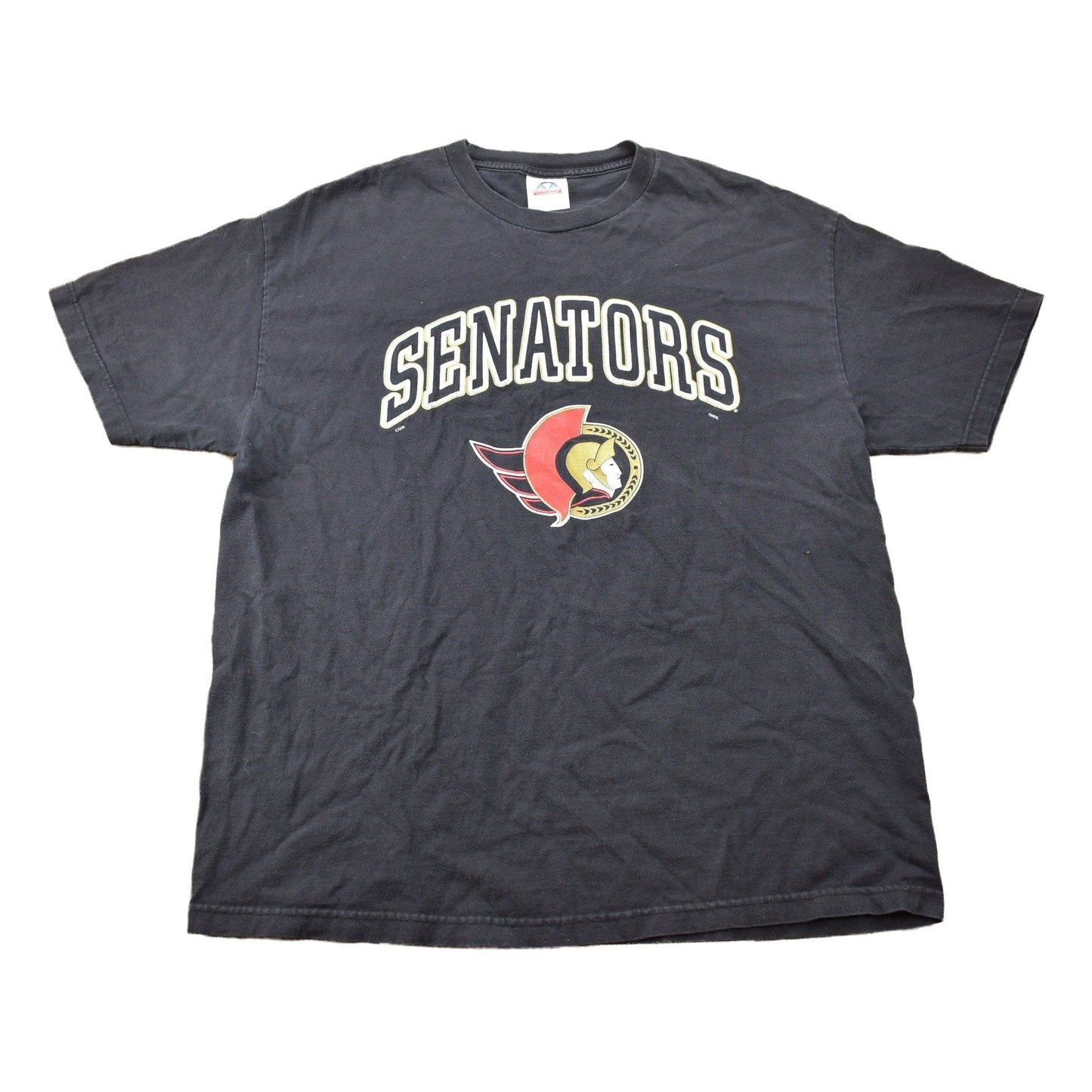 Proper Vintage Clothing > Gender Neutral Adult Clothing > Tops & Tees > T Shirts Vintage 1990s Ottawa Senators NHL Logo T Shirt / Sportswear / Streetwear / Athleisure / 90s Hockey