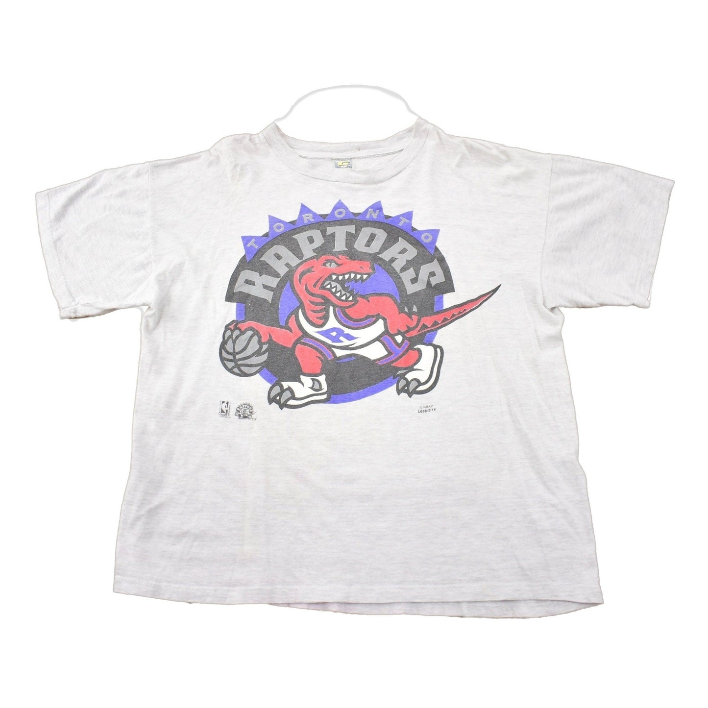 Proper Vintage Clothing > Gender Neutral Adult Clothing > Tops & Tees > T Shirts Vintage 1990s Toronto Raptors NBA Graphic T-Shirt / Made In USA / Sportswear / Vintage NBA