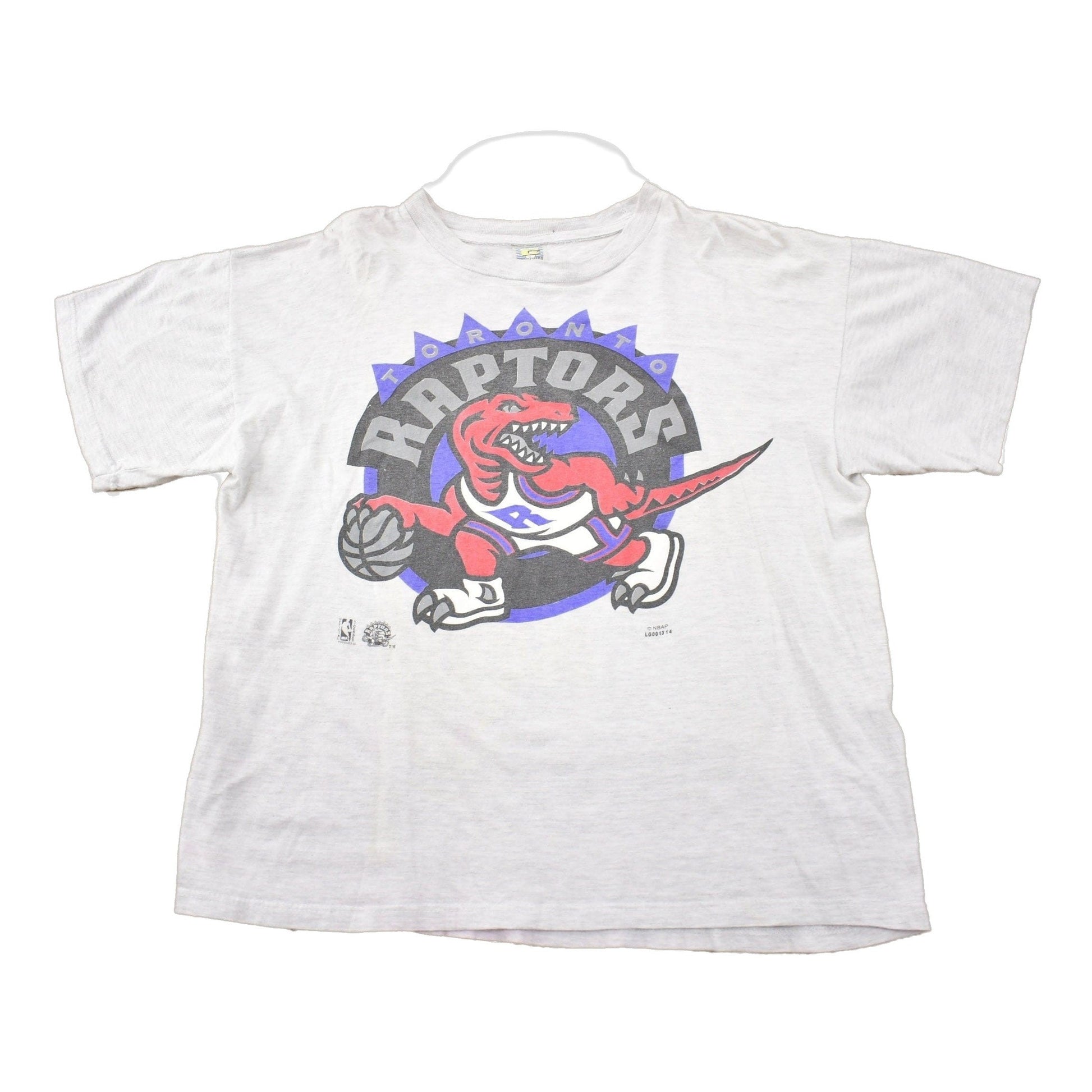 Proper Vintage Clothing > Gender Neutral Adult Clothing > Tops & Tees > T Shirts Vintage 1990s Toronto Raptors NBA Graphic T-Shirt / Made In USA / Sportswear / Vintage NBA