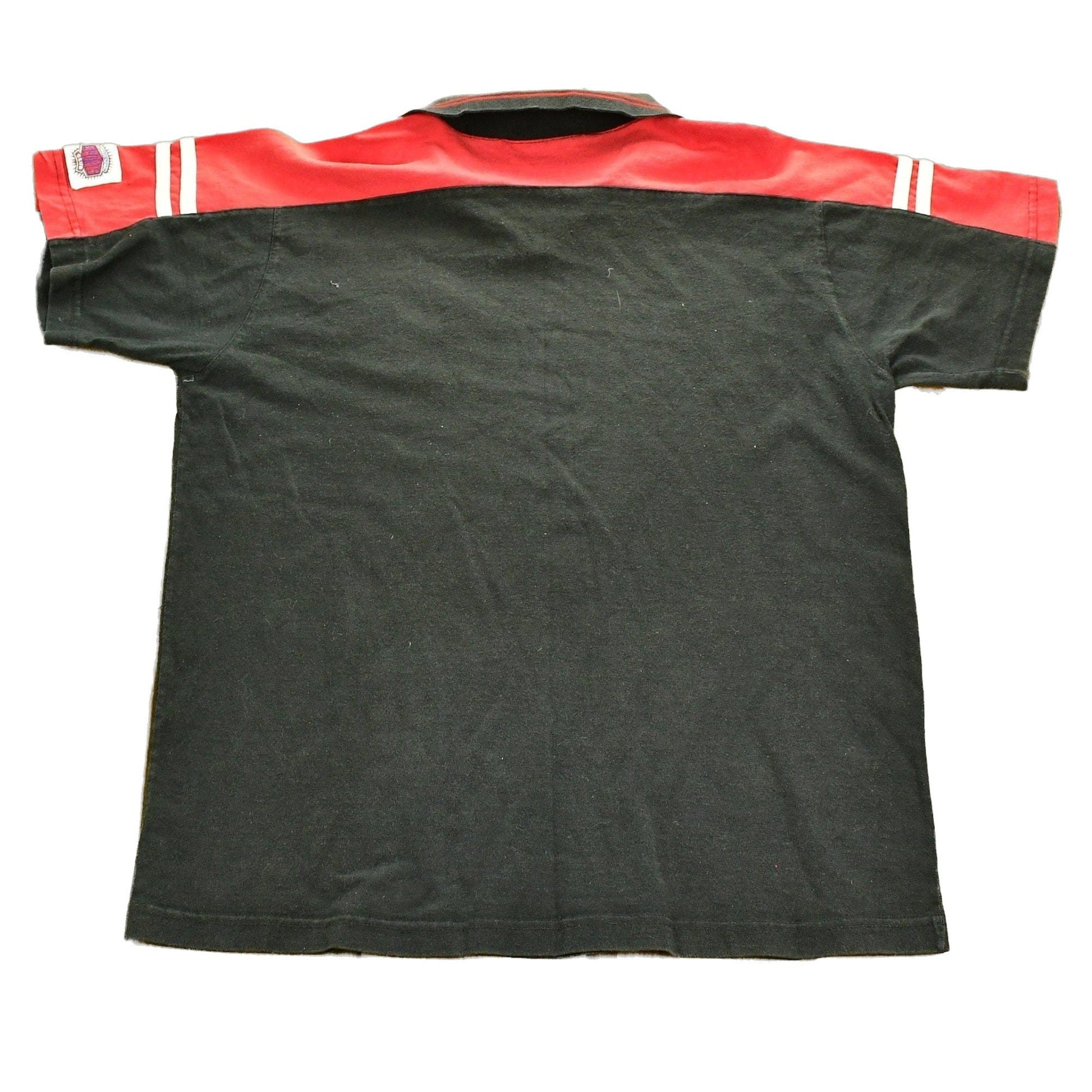 Proper Vintage Clothing > Gender Neutral Kids' Clothing > Tops & Tees > T Shirts Vintage 1990s Chicago Bulls NBA Embroidered Polo Youth T-shirt / Vintage Bulls Shirt / Sportswear / Streetwear / Sports Tee / Color Block