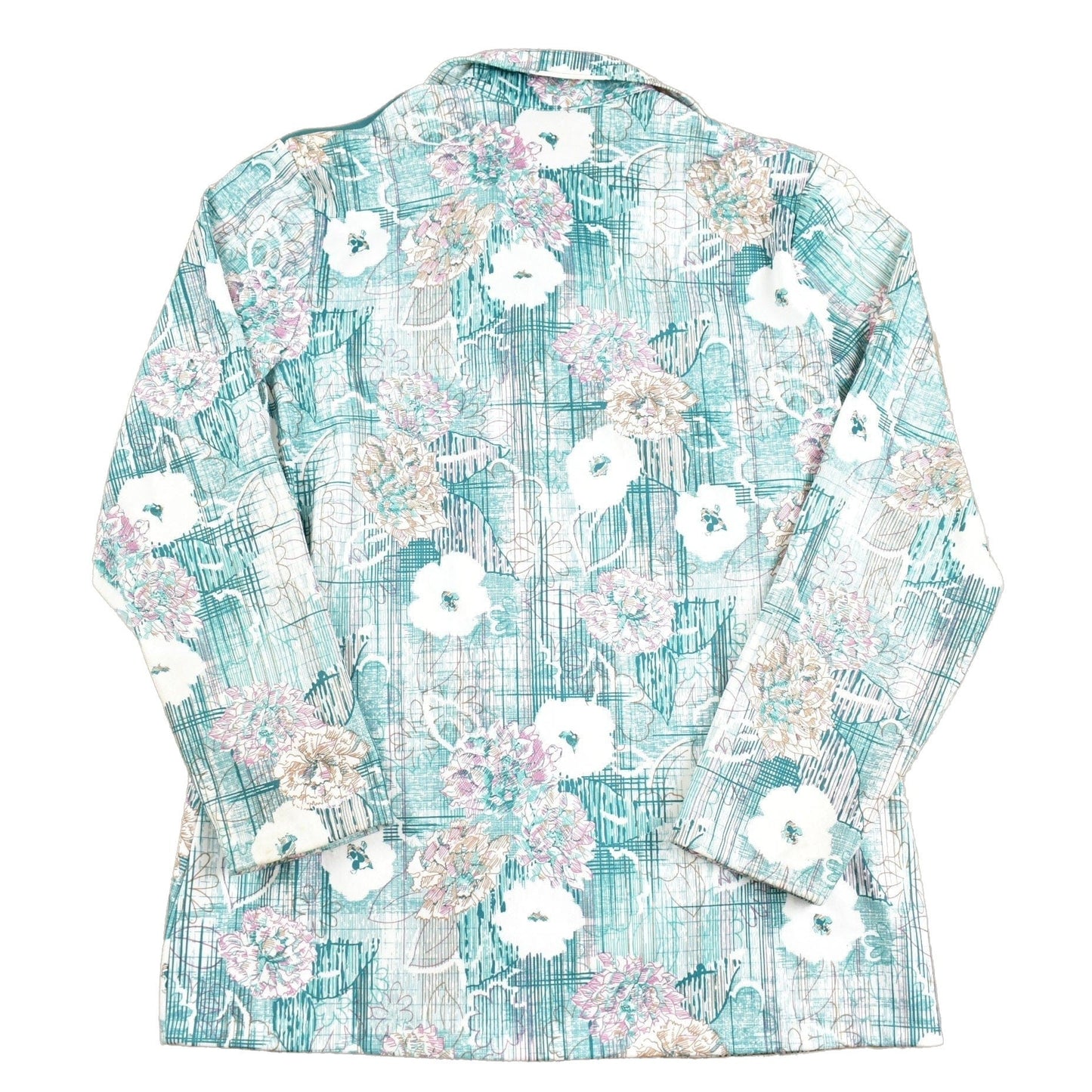 Proper Vintage Clothing > Men's Clothing > Shirts & Tees > Oxfords & Button Downs Vintage 1970s Abstract Floral Western Button Up Shirt / 1970s Button Up / Polyester Shirt / Funky Pattern / 70s