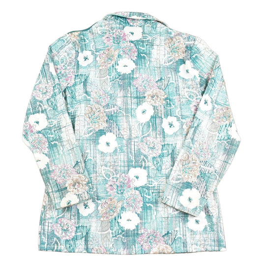 Proper Vintage Clothing > Men's Clothing > Shirts & Tees > Oxfords & Button Downs Vintage 1970s Abstract Floral Western Button Up Shirt / 1970s Button Up / Polyester Shirt / Funky Pattern / 70s