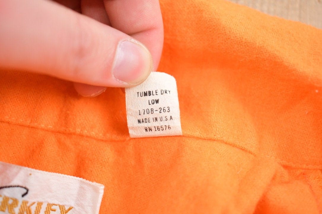 Proper Vintage Clothing > Men's Clothing > Shirts & Tees > Oxfords & Button Downs Vintage 1970s Berkley Blank Button Up Shirt / 1970s Button Up / Vintage Button Up / Basic Button Up / 70s Shirt / Permanent Press Shirt