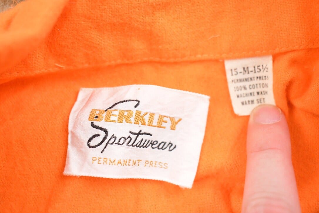 Proper Vintage Clothing > Men's Clothing > Shirts & Tees > Oxfords & Button Downs Vintage 1970s Berkley Blank Button Up Shirt / 1970s Button Up / Vintage Button Up / Basic Button Up / 70s Shirt / Permanent Press Shirt