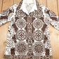 Proper Vintage Clothing > Men's Clothing > Shirts & Tees > Oxfords & Button Downs Vintage 1970s Mosaic Graphic Button Up Shirt / 70s Button Up / Vintage All Over Print / Casual Shirt / True Vintage / Disco Style