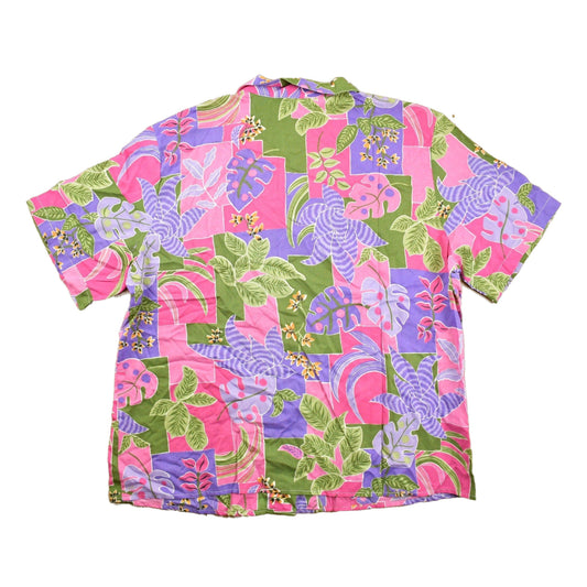 Proper Vintage Clothing > Men's Clothing > Shirts & Tees > Oxfords & Button Downs Vintage 1980s Cape Cod Sportswear Abstract Floral Button Up Shirt / Floral Print / Beachwear / Vacation Shirt / Made in USA / All Over Print