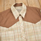 Proper Vintage Clothing > Men's Clothing > Shirts & Tees > Oxfords & Button Downs Vintage 1980s Western Style Plaid Button Up Shirt / Rodeo Shirt / Cowboy Shirt / Made In USA / Flannel Shirt / Snap Button