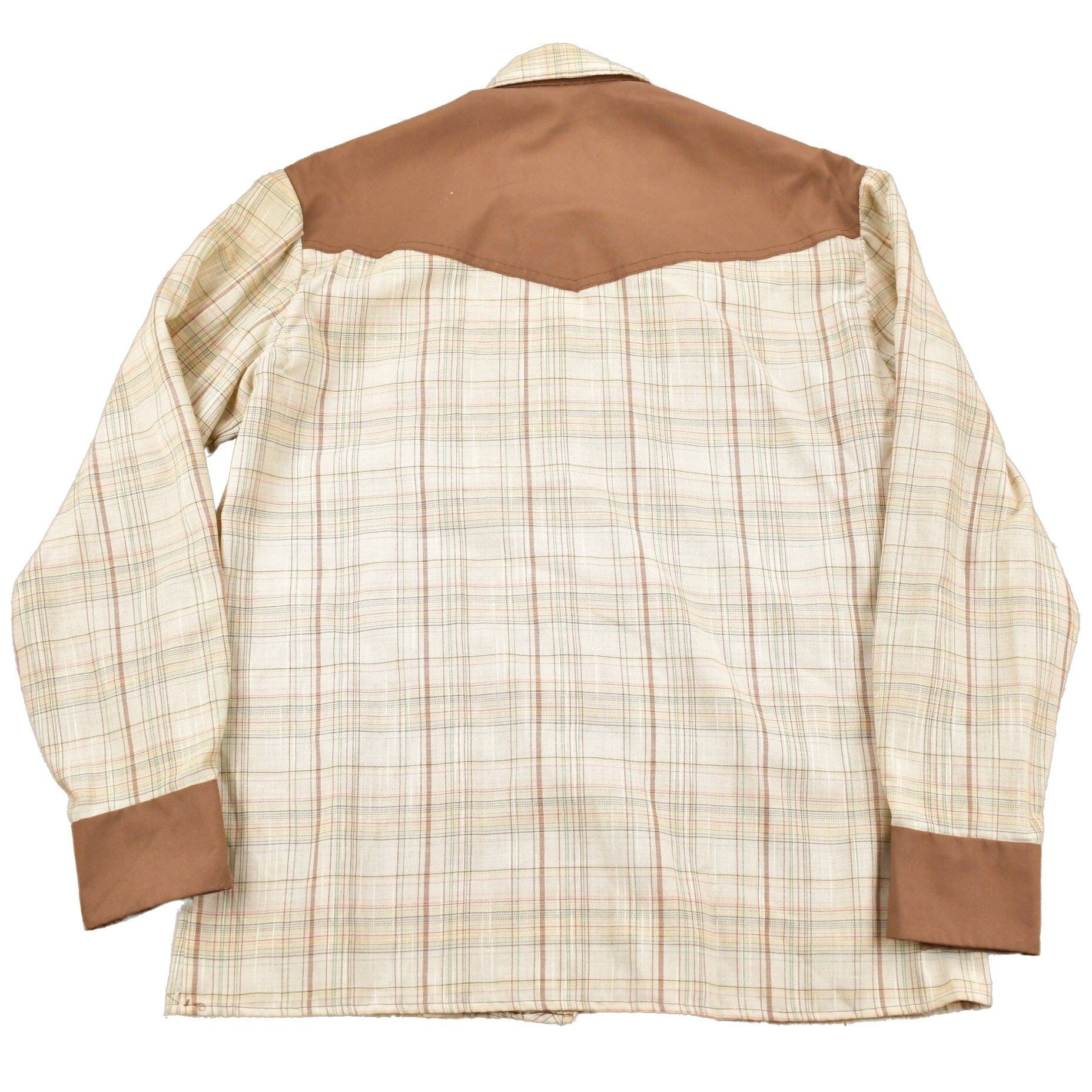 Proper Vintage Clothing > Men's Clothing > Shirts & Tees > Oxfords & Button Downs Vintage 1980s Western Style Plaid Button Up Shirt / Rodeo Shirt / Cowboy Shirt / Made In USA / Flannel Shirt / Snap Button