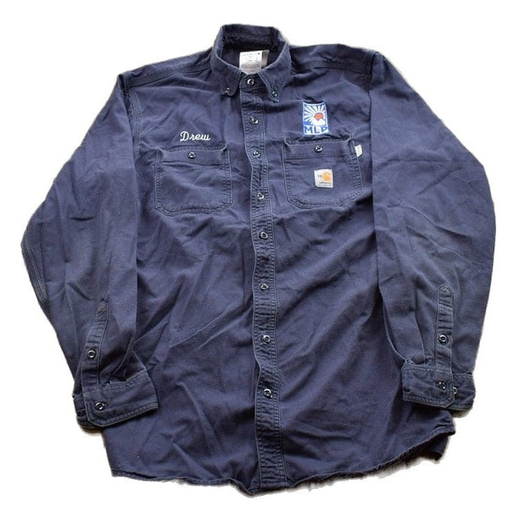 Proper Vintage Clothing > Men's Clothing > Shirts & Tees > Oxfords & Button Downs Vintage 1990s Carhartt Fire Resistant Button Up Shirt / 1990s Button Up / Vintage Carhartt Button Up / Vintage Fire Resistant Button Up