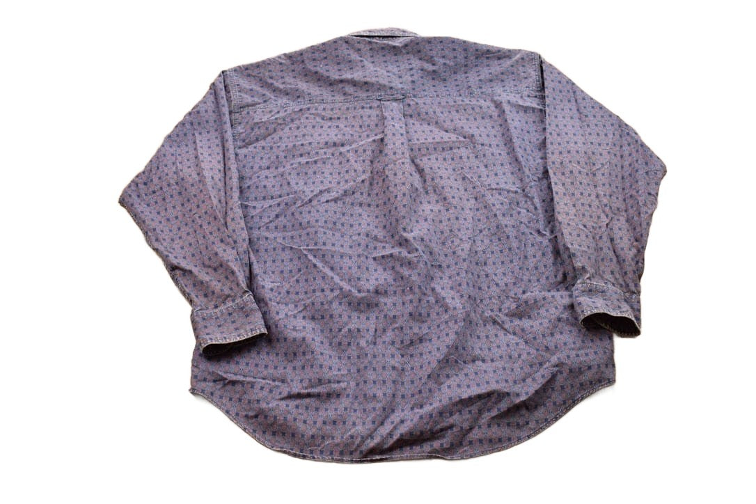 Proper Vintage Clothing > Men's Clothing > Shirts & Tees > Oxfords & Button Downs Vintage 1990s Chaps Ralph Lauren Patterned Button Up Shirt / 1990s Button Up / Vintage Ralph Lauren / Chaps Button Up / Vintage Chaps