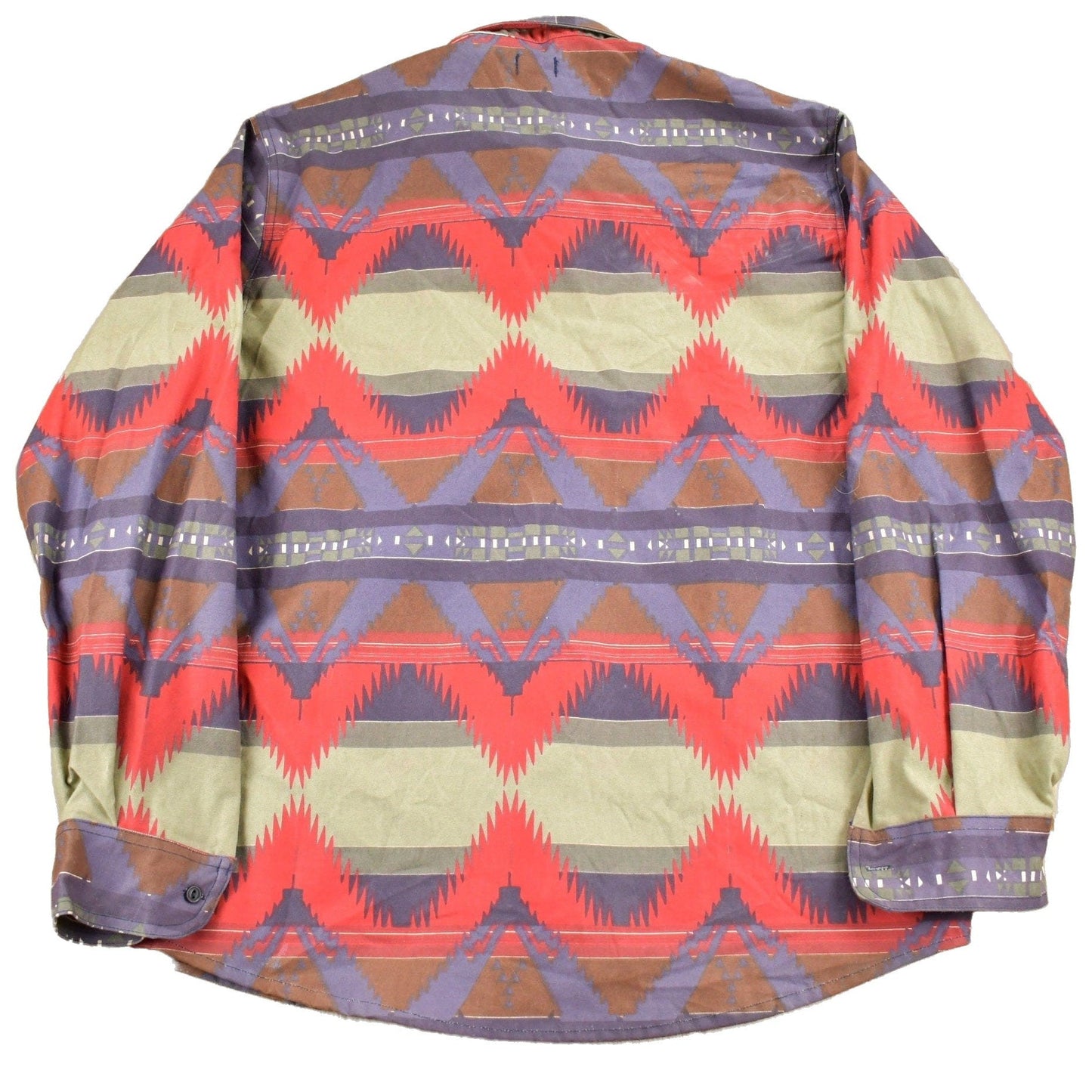 Proper Vintage Clothing > Men's Clothing > Shirts & Tees > Oxfords & Button Downs Vintage 1990s Earthbound Trading Co Aztec Pattern Button Up Shirt Heavy Weight / Vintage Cowboy Shirt / Rodeo Shirt / South Western