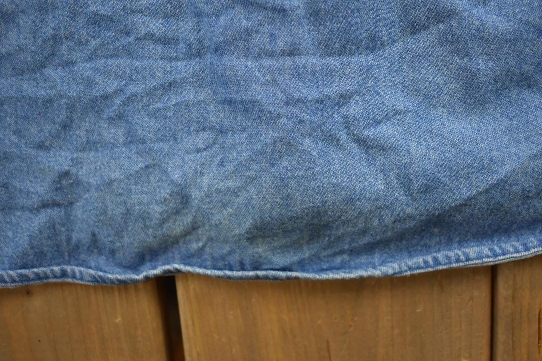 Proper Vintage Clothing > Men's Clothing > Shirts & Tees > Oxfords & Button Downs Vintage 1990s Polo Ralph Lauren Small Pony Denim Button Up Shirt / 1990s Polo Button Up / Vintage Flannel / Workwear / Jean Polo Shirt