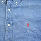 Proper Vintage Clothing > Men's Clothing > Shirts & Tees > Oxfords & Button Downs Vintage 1990s Polo Ralph Lauren Small Pony Denim Button Up Shirt / 1990s Polo Button Up / Vintage Flannel / Workwear / Jean Polo Shirt