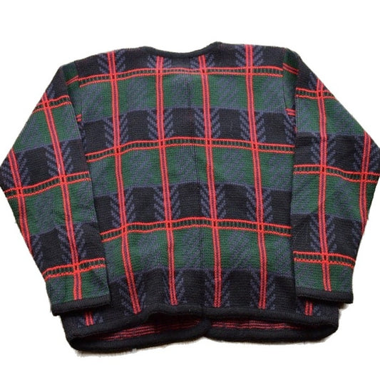 Proper Vintage Clothing > Men's Clothing > Shirts & Tees > Oxfords & Button Downs Vintage Liz Baker Plaid Button Up Board Shirt / 100% Acrylic / Loop Button / Outdoor / Casual Wear / Vintage Blazer / Flannel / Liz Baker
