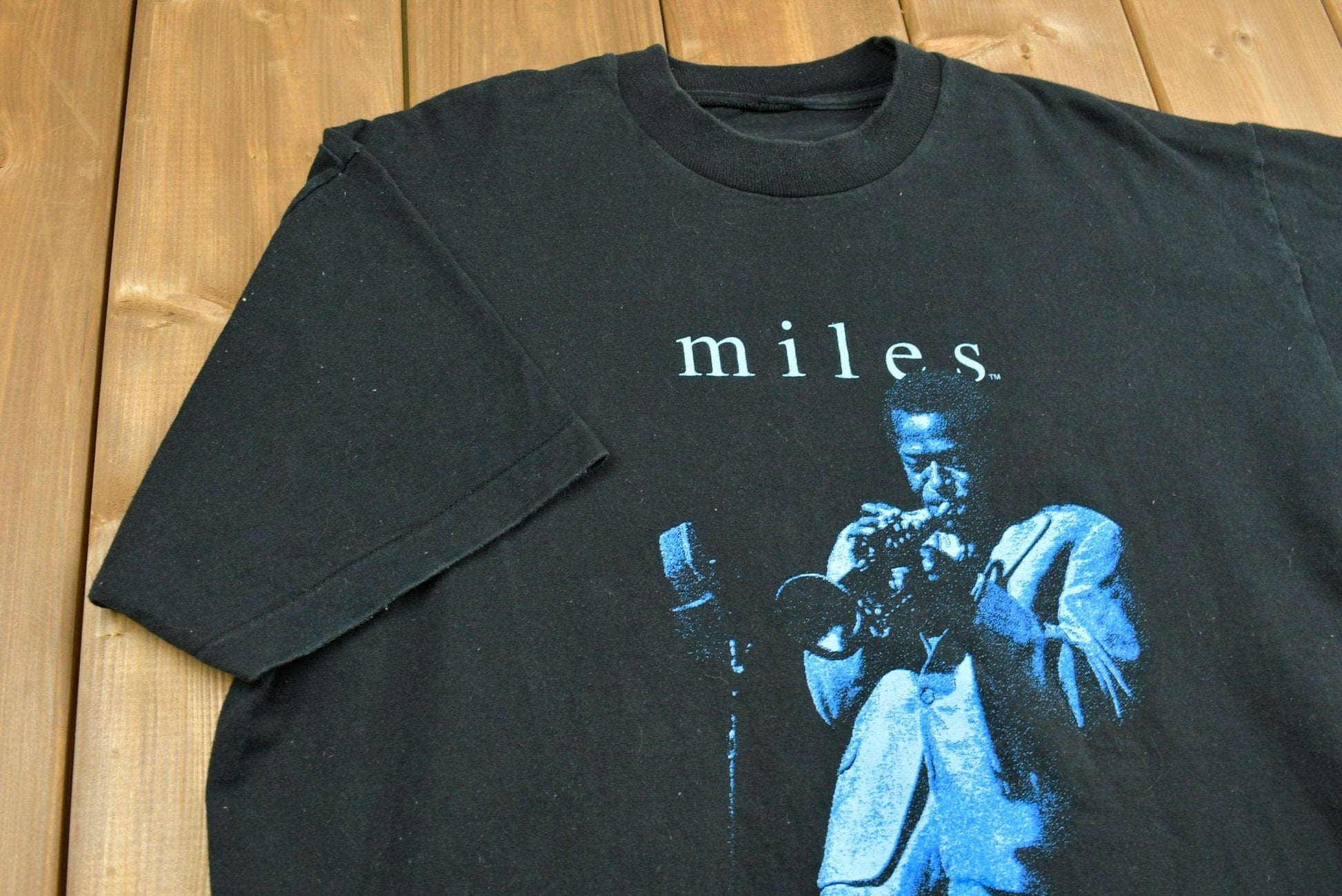 Proper Vintage Clothing > Men's Clothing > Shirts & Tees > T Shirts Vintage 1994 Miles Davis T-shirt / Band Tee / Single Stitch / Made in USA / 90s T-shirt / Brockum / Premium Vintage