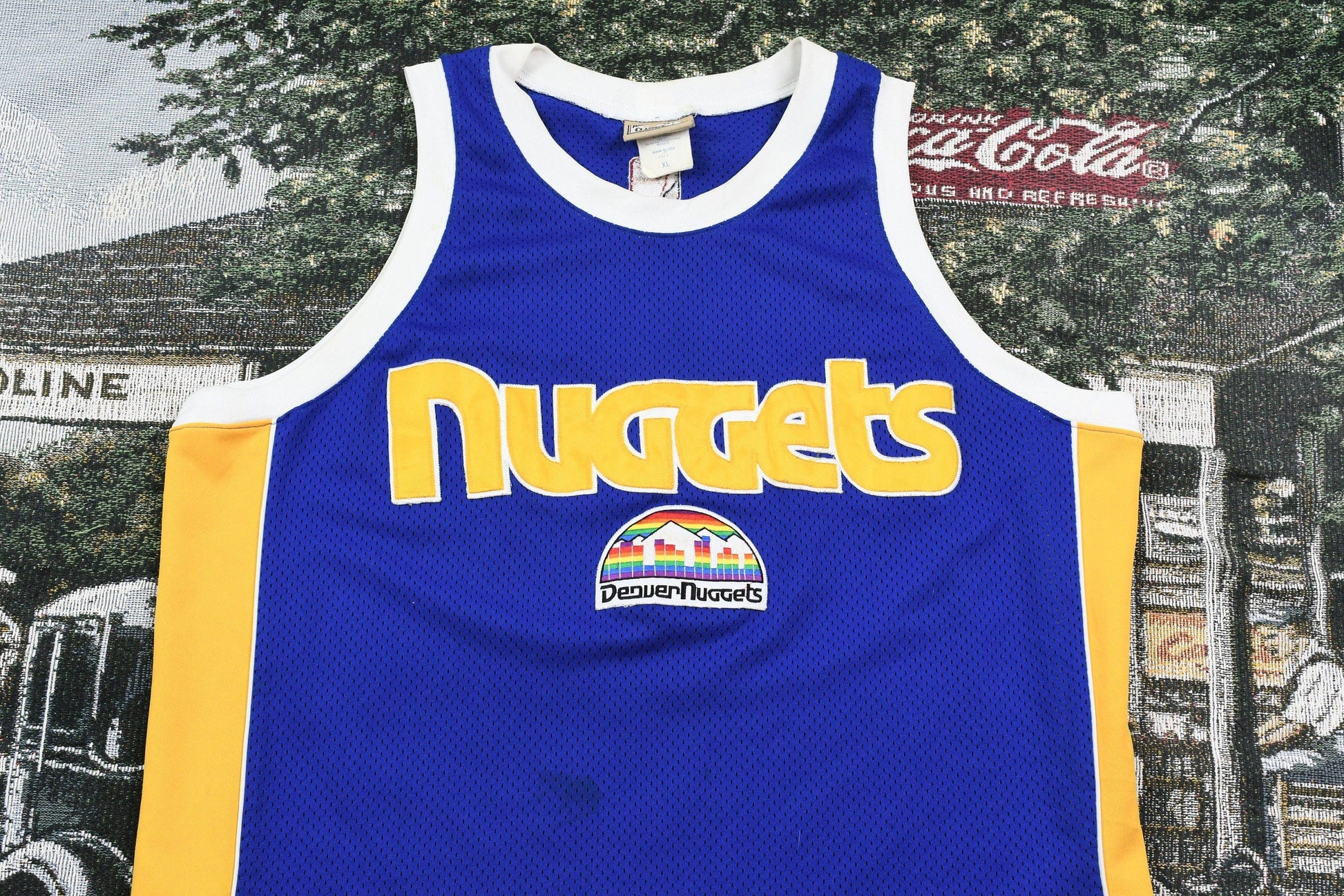 Proper Vintage Clothing > Men's Clothing > Sports & Fitness Vintage 1990s Denver Nuggets Hardwood Classics NBA Basketball Jersey / 90s Jersey / NBA Sportswear / Made In USA