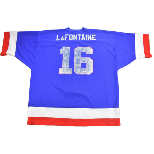 Proper Vintage Clothing > Men's Clothing > Sports & Fitness Vintage 1990s New York Rangers NHL Logo 7 Hockey Jersey / Sportswear / LaFontaine / Athleisure / Made In USA / Streetwear