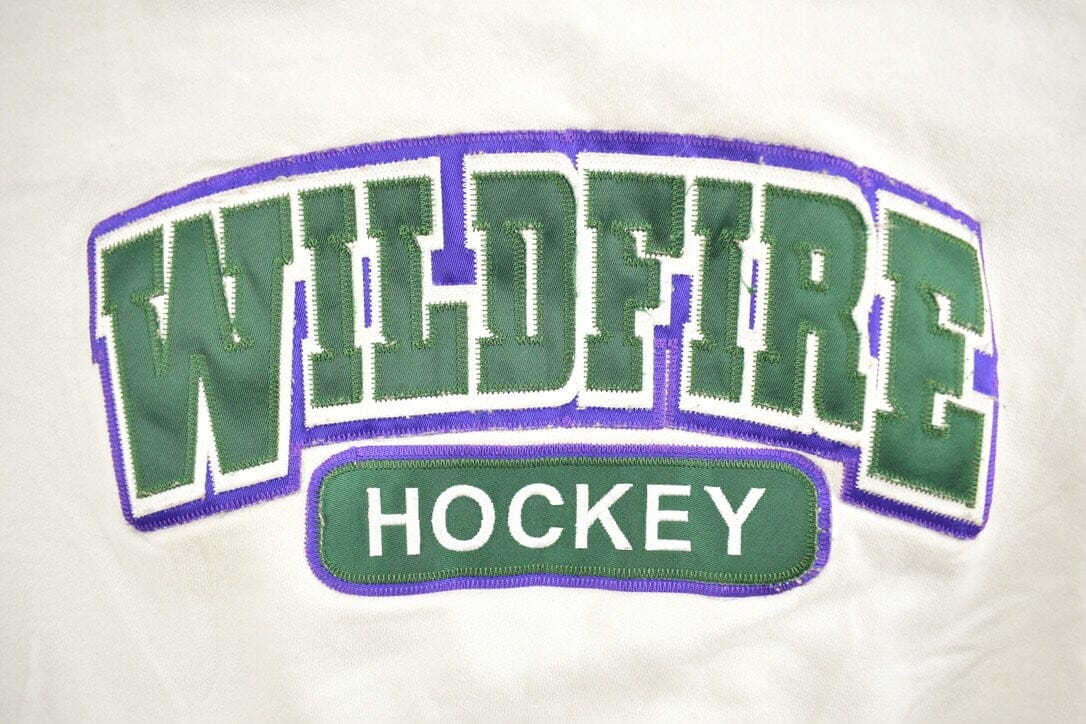 Proper Vintage Clothing > Men's Clothing > Sports & Fitness Vintage 1990s NHL Wildfire Valenta 22 Hockey Crewneck / Sportswear / Embroidered / Athleisure / Made In Canada / Streetwear / Hanes Sweater