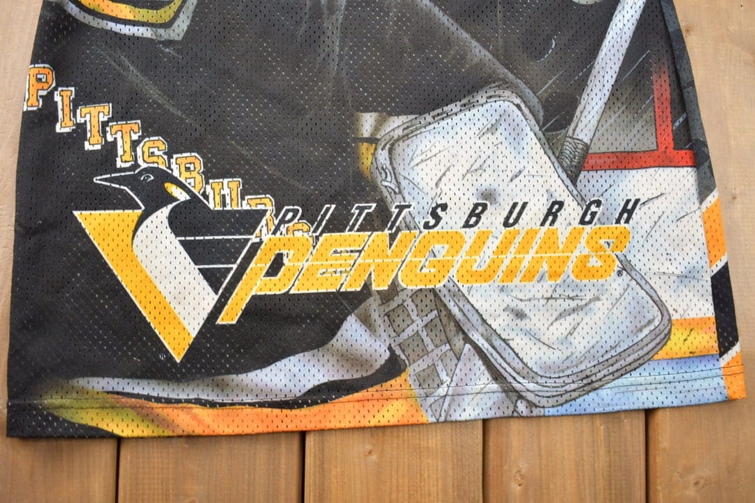 Proper Vintage Clothing > Men's Clothing > Sports & Fitness Vintage 1990s Pittsburgh Penguins NHL CCM Hockey Jersey /All Over Print / Pittsburgh Penguins / Sportswear / Made In USA