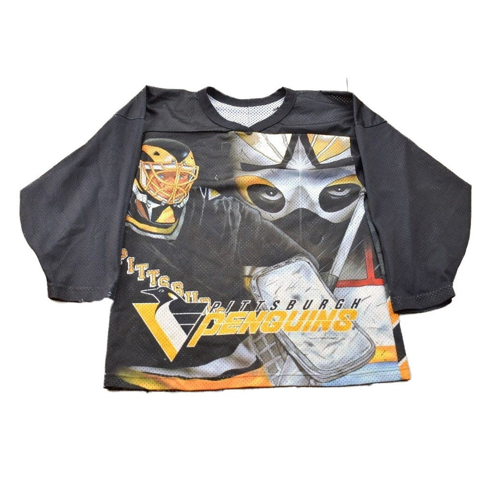 Proper Vintage Clothing > Men's Clothing > Sports & Fitness Vintage 1990s Pittsburgh Penguins NHL CCM Hockey Jersey /All Over Print / Pittsburgh Penguins / Sportswear / Made In USA