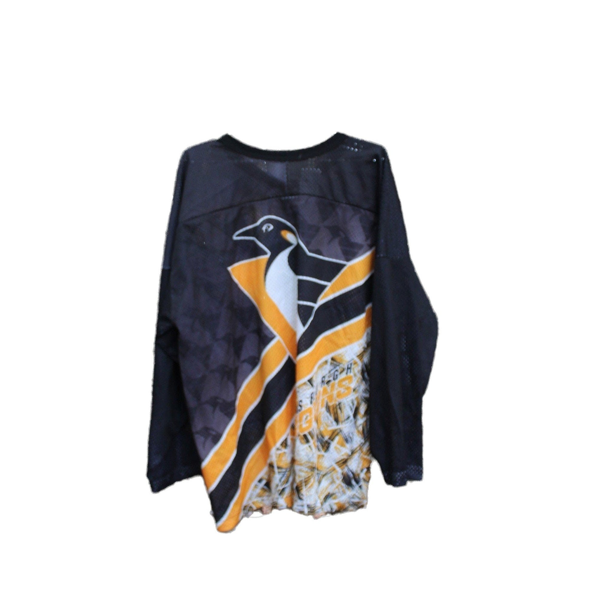 Proper Vintage Clothing > Men's Clothing > Sports & Fitness Vintage 1990s Pittsburgh Penguins NHL CCM Hockey Jersey /All Over Print / Pittsburgh Penguins / Sportswear / Made In USA