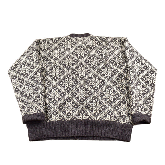 Proper Vintage Clothing > Men's Clothing > Sweaters > Cardigans Vintage 1980s 100% Wool Winter Theme Knit Sweater / Vintage 80s Cardigan / Hand Knit In Noway